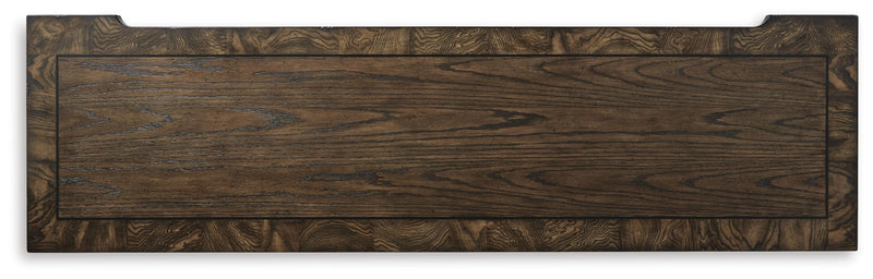 Maylee King Canopy Bed and Dresser in Dark Brown - PKG022426