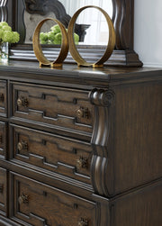 Maylee King Upholstered Bed with Dresser and Nightstand in Dark Brown - DMV FurnitureBedroom Set