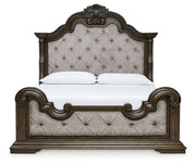 Maylee King Upholstered Bed with Dresser and Nightstand in Dark Brown - DMV FurnitureBedroom Set