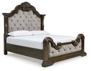 Maylee King Upholstered Panel Bed, Chest and 2 Nightstands - B947B19