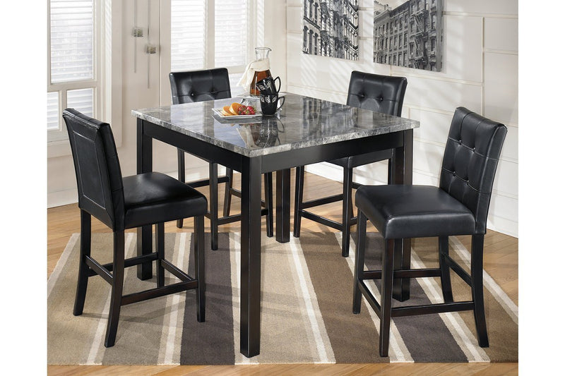 Maysville Black Counter Height Dining Table and Bar Stools (Set of 5) - DMV FurnitureDining Room Set