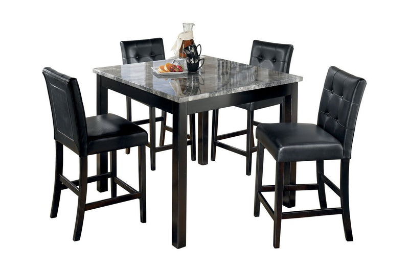 Maysville Black Counter Height Dining Table and Bar Stools (Set of 5) - DMV FurnitureDining Room Set