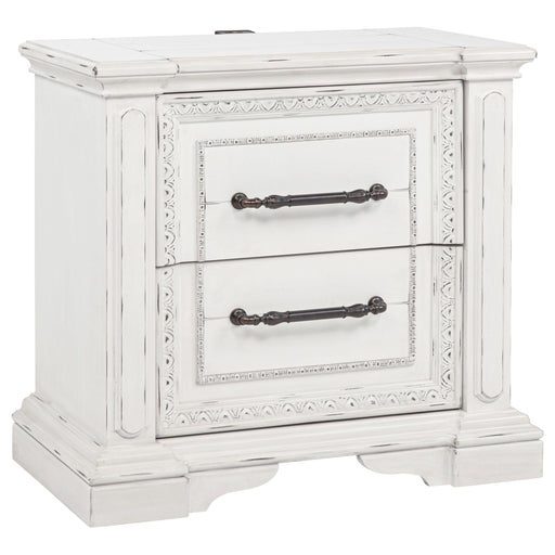 McKinney 2-drawer Nightstand with Dual USB Vintage White - 215872