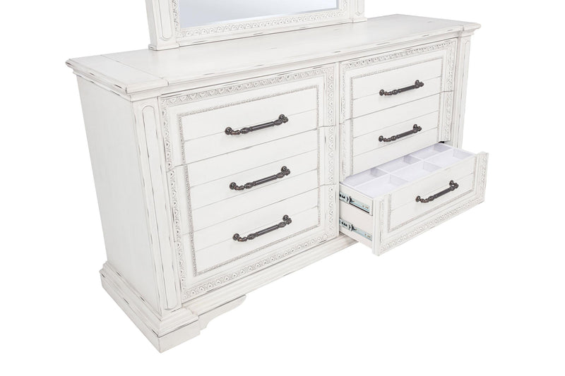 McKinney 6-drawer Bedroom Dresser Cabinet Vintage White - 215873