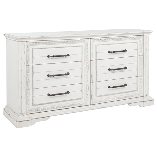 McKinney 6-drawer Bedroom Dresser Cabinet Vintage White - 215873