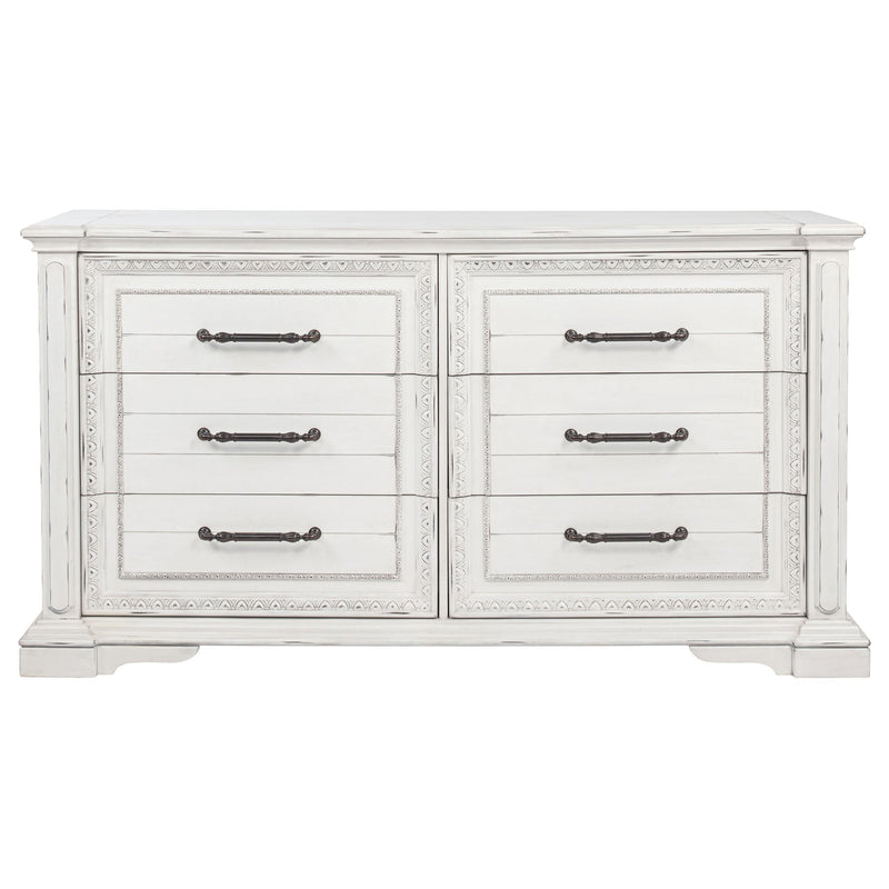 McKinney 6-drawer Bedroom Dresser Cabinet Vintage White - 215873