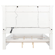 McKinney Eastern King LED Light Panel Bed Vintage White - 215871KE
