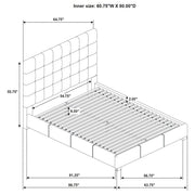 Medley Genuine Leather Queen Panel Platform Bed Tan - 315911TANQ