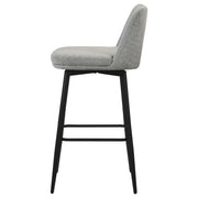 Mellor Fabric Upholstered Swivel Bar Chair Grey (Set of 2) - 182635LGR