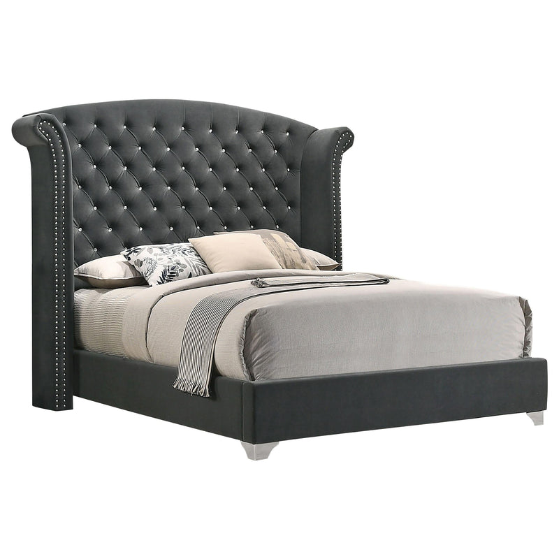 Melody 4-piece California King Bedroom Set Grey - 223381KW-S4