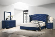 Melody 4-piece California King Bedroom Set Pacific Blue - 223371KW-S4
