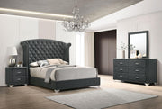 Melody 4-piece Eastern King Bedroom Set Grey - 223381KE-S4