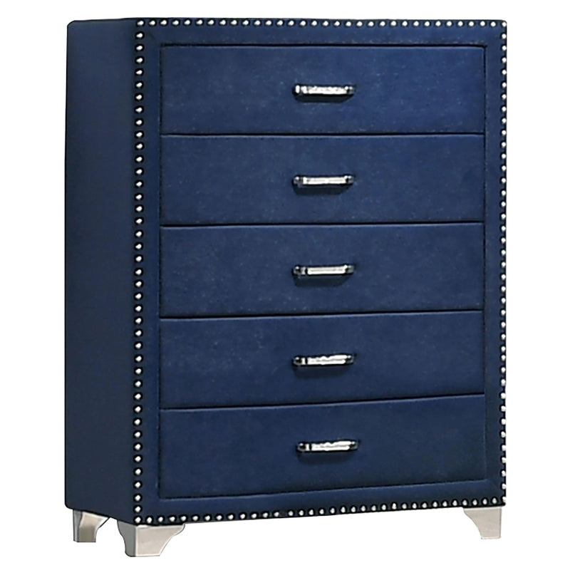 Melody 4-piece Eastern King Bedroom Set Pacific Blue - 223371KE-S4