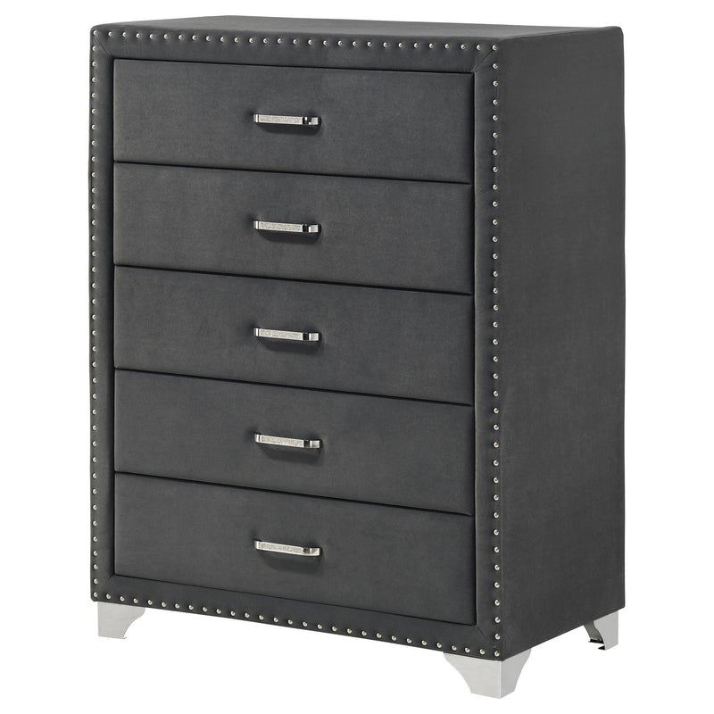 Melody 5-drawer Bedroom Chest Grey - 223385