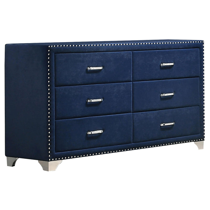 Melody 5-piece Eastern King Bedroom Set Pacific Blue - 223371KE-S5