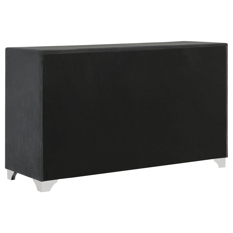 Melody 6-drawer Upholstered Dresser Grey - 223383