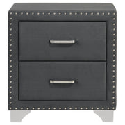 Melody Upholstered 2-drawer Nightstand Grey - 223382