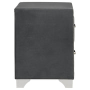 Melody Upholstered 2-drawer Nightstand Grey - 223382