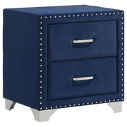 Melody Upholstered 2-drawer Nightstand Pacific Blue - 223372