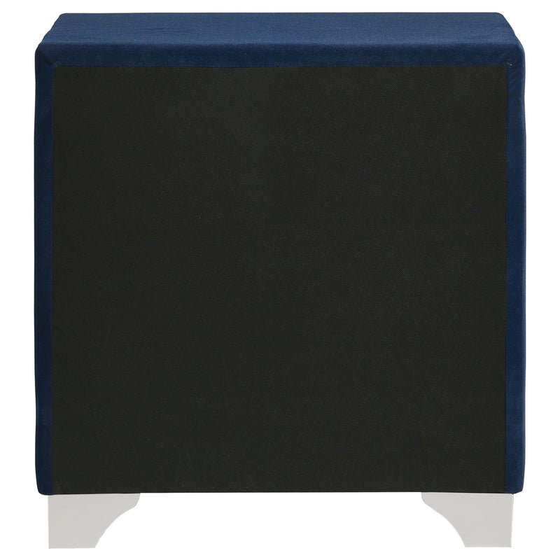 Melody Upholstered 2-drawer Nightstand Pacific Blue - 223372