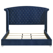 Melody Upholstered Eastern King Wingback Bed Pacific Blue - 223371KE