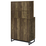 Mendoza 2-door Home Bar Cabinet Wine Storage Rustic Oak - 182082