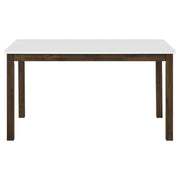 Merrin 55-inch Rectangular Dining Table White and Walnut - 192721