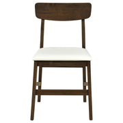 Merrin Dining Side Chair Off White and Walnut (Set of 2) - 192722