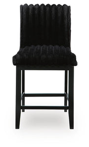 Mervannie Black Counter Height Barstool, Set of 2 - PCD571-124