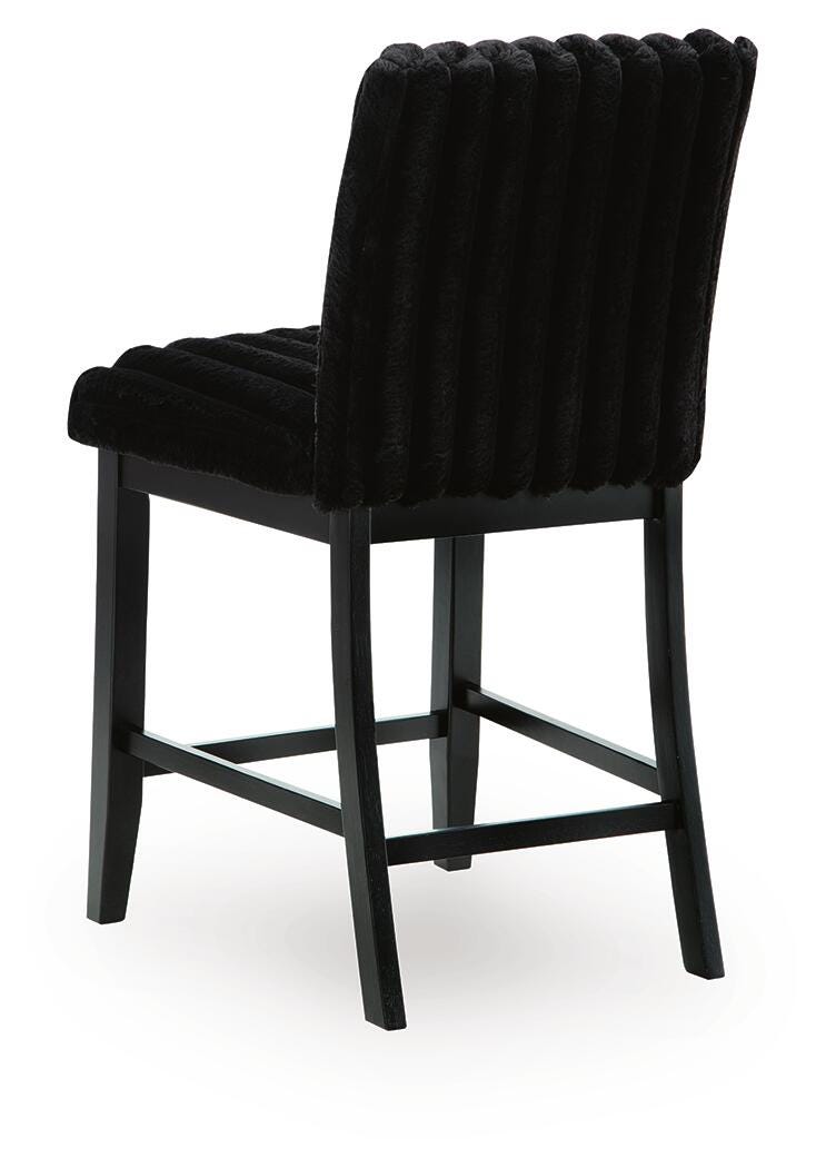 Mervannie Black Counter Height Barstool, Set of 2 - PCD571-124