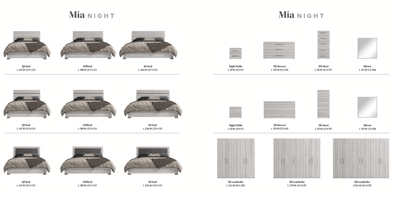Mia Bed Queen - DMV Furniture
