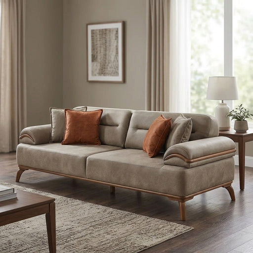 Mia Convertible Sofa Beige in Beige - 101-MIA-ALA03-3