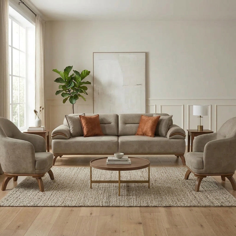 Mia Convertible Sofa Beige in Beige - 101-MIA-ALA03-3