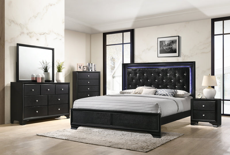 Micah Black LED Panel Bedroom Set - DMV FurnitureBedroom Set