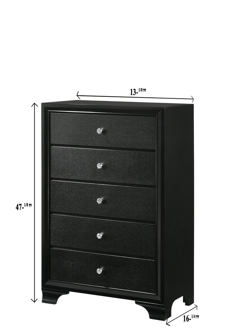 Micah Black LED Upholstered Panel Bedroom Set - DMV FurnitureBedroom Set