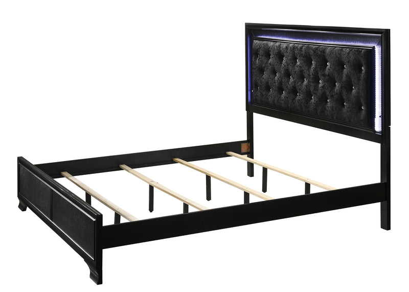 Micah Black LED Upholstered Panel Bedroom Set - DMV FurnitureBedroom Set