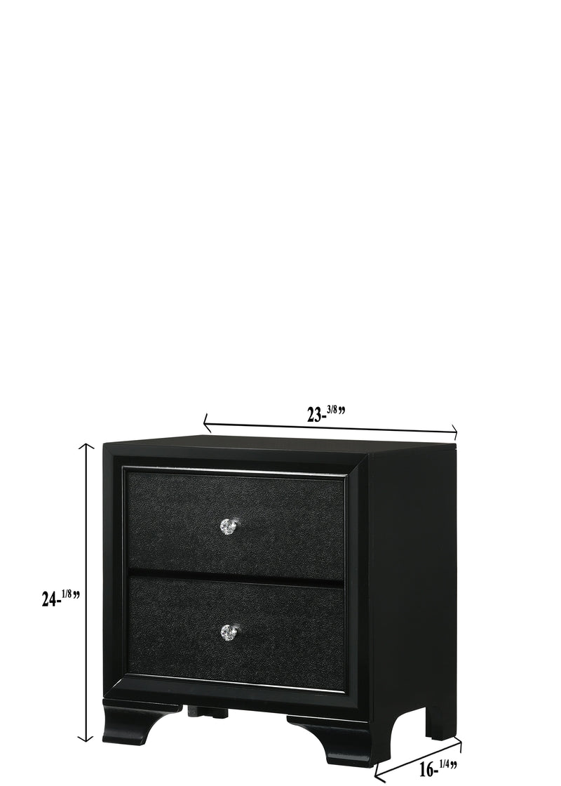 Micah Black LED Upholstered Panel Bedroom Set - DMV FurnitureBedroom Set