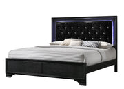 Micah Black LED Upholstered Panel Bedroom Set - DMV FurnitureBedroom Set