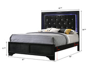 Micah Black LED Upholstered Panel Bedroom Set - DMV FurnitureBedroom Set