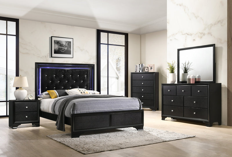 Micah Black LED Youth Panel Bedroom Set - DMV FurnitureYouth Bedroom Set