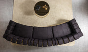 Michelle Black Velvet 3 - Piece Curved 165" Sectional [ETA: 3/15] - DMV FurnitureSectional