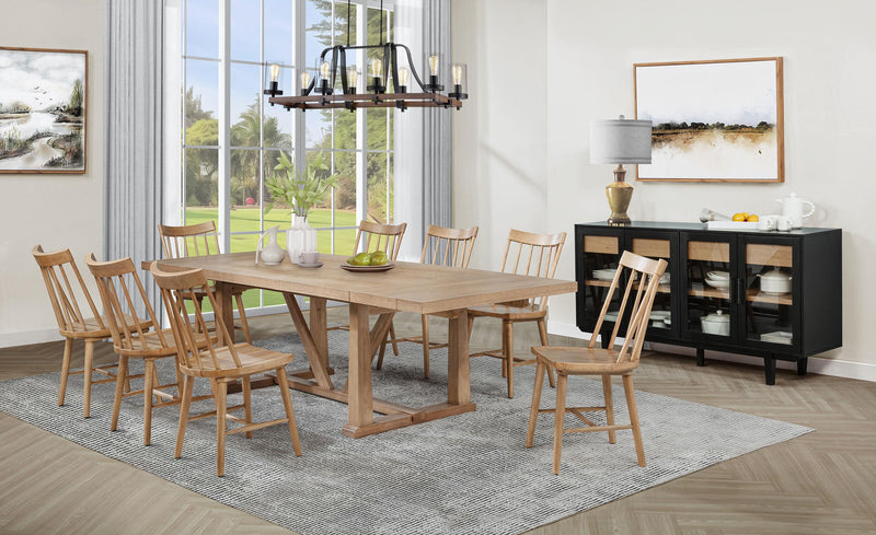 Middleton 106-inch Extension Leaf Dining Table Natural Brown - 108541