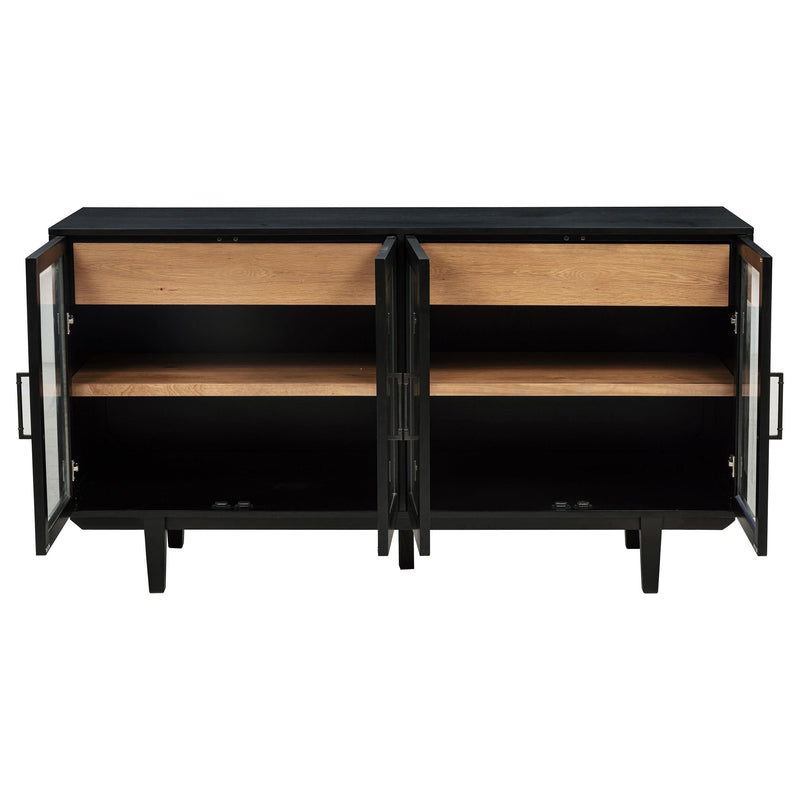 Middleton 4-door Sideboard Server with Dual Drawers Black - 108545BLK