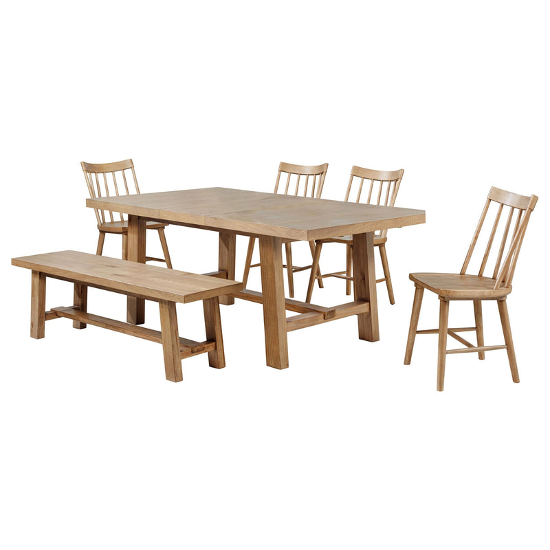 Middleton 6-piece Extension Leaf Dining Set Natural Brown - 108540-S6N
