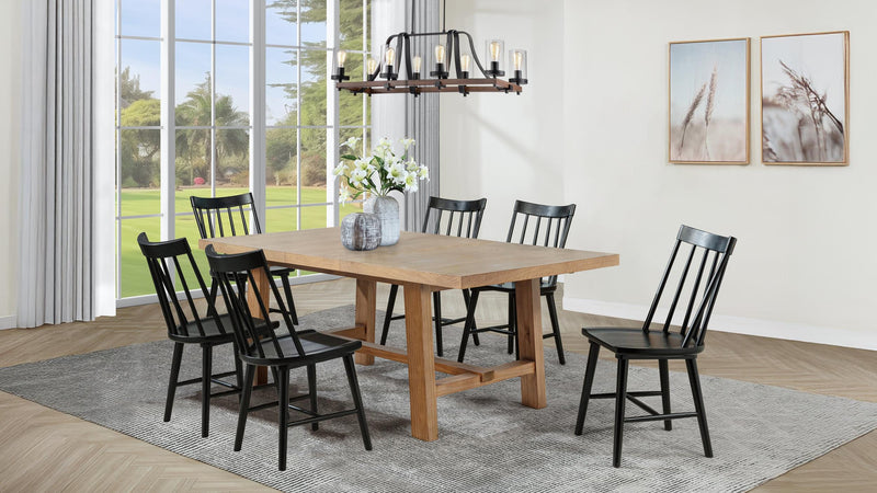 Middleton 7-piece Extension Leaf Dining Set Brown and Black - 108540-S7B