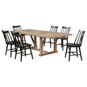 Middleton 7-piece Extension Leaf Dining Set Brown and Black - 108541-S7B
