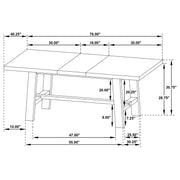 Middleton 7-piece Extension Leaf Dining Set Natural Brown - 108540-S7N