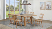 Middleton 7-piece Extension Leaf Dining Set Natural Brown - 108540-S7N