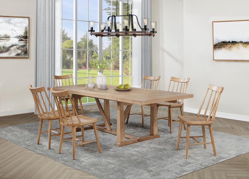 Middleton 7-piece Extension Leaf Dining Set Natural Brown - 108541-S7N