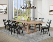 Middleton 9-piece Extension Leaf Dining Set Brown and Black - 108541-S9B